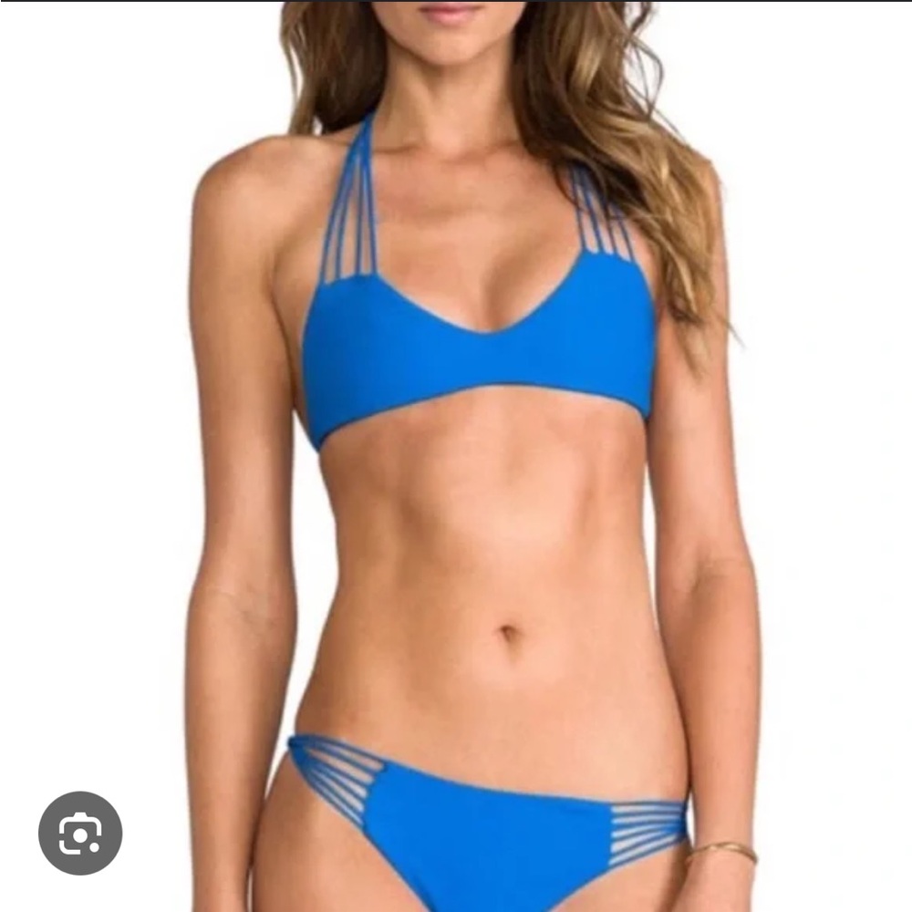Mikoh Tahiti Blue Bikini with Strappy Sides